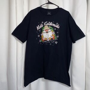 Pipeline Hawaiian T-Shirt Mens XL Black Surf Hawaii Islands Lei Mele Kailikimaka